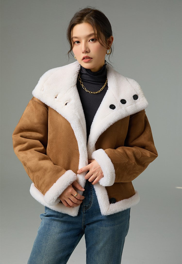 Belani - Abrigo grosso de inverno com forro de veludo