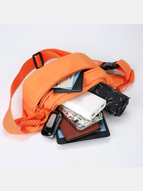 Bolsa transversal de tecido Oxford com alça ajustável