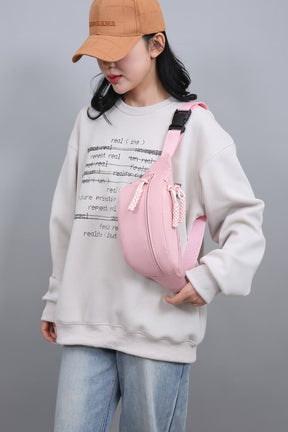 Bolsa transversal de tecido Oxford com alça ajustável