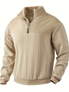 Eiran - Suéter vintage masculino com zíper
