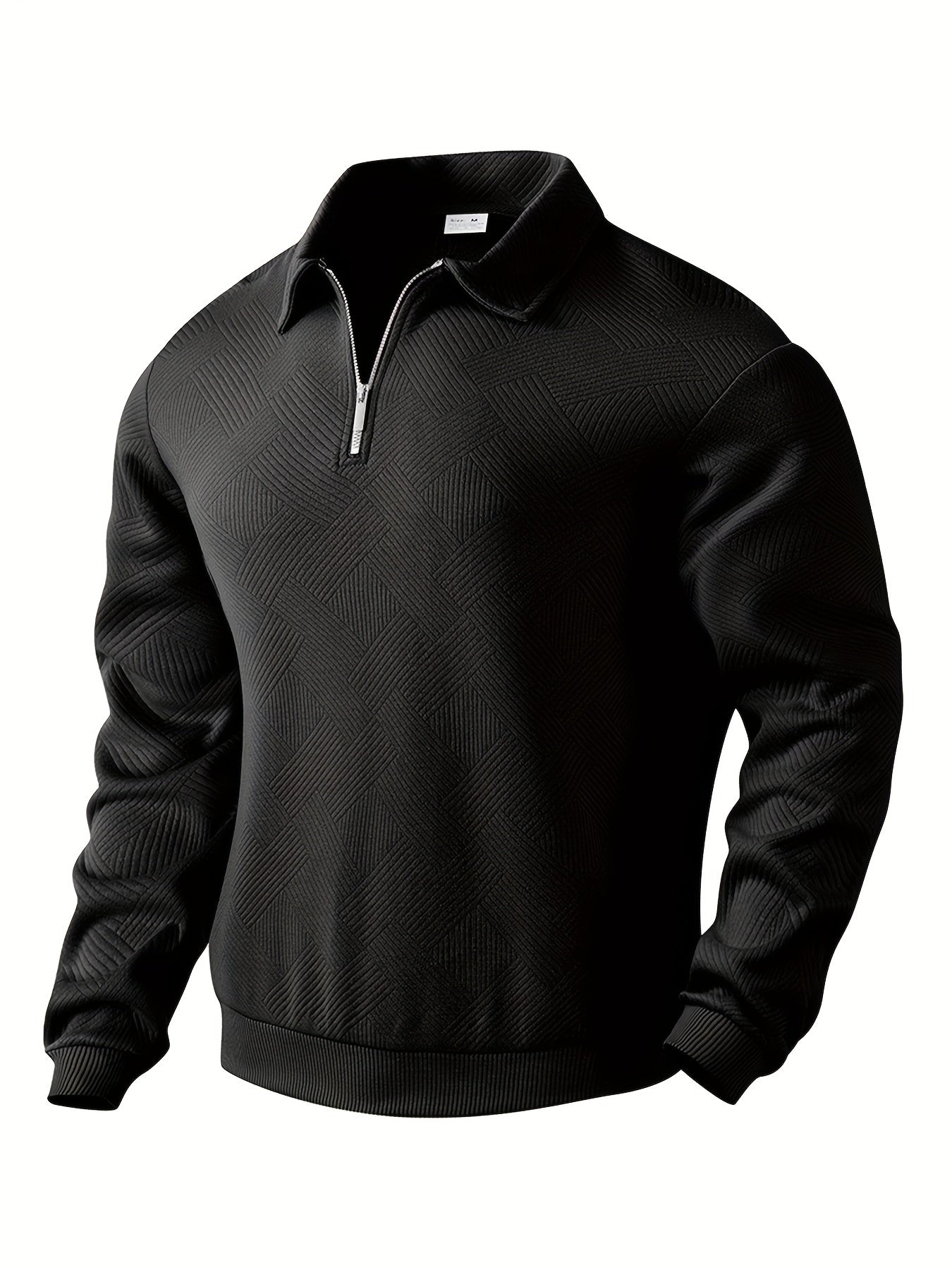 Theon - Jersey vintage com zíper e design geométrico