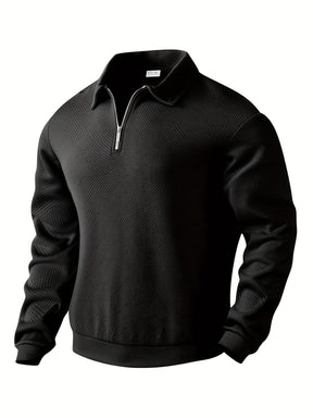 Theon - Jersey vintage com zíper e design geométrico