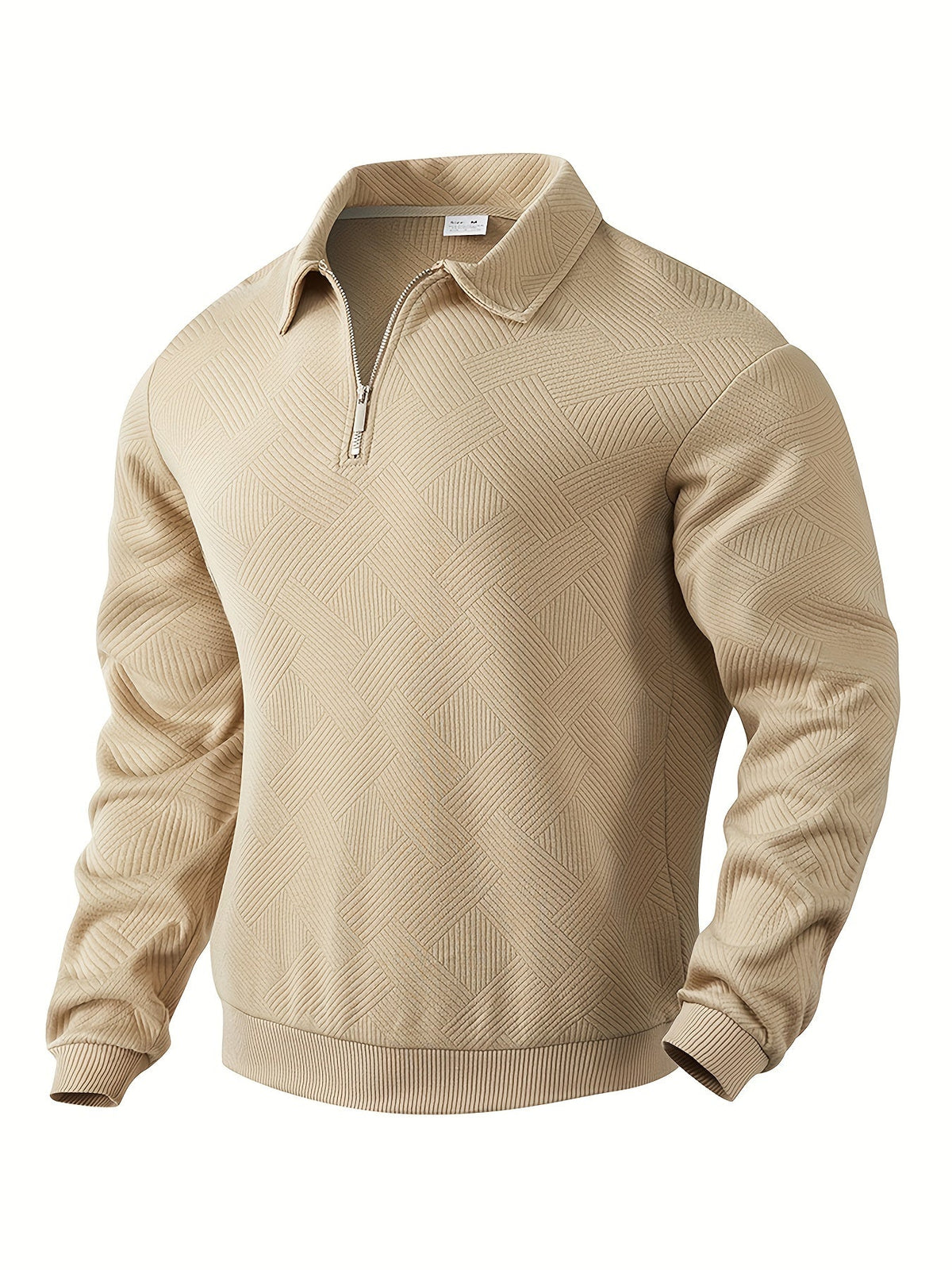 Theon - Jersey vintage com zíper e design geométrico