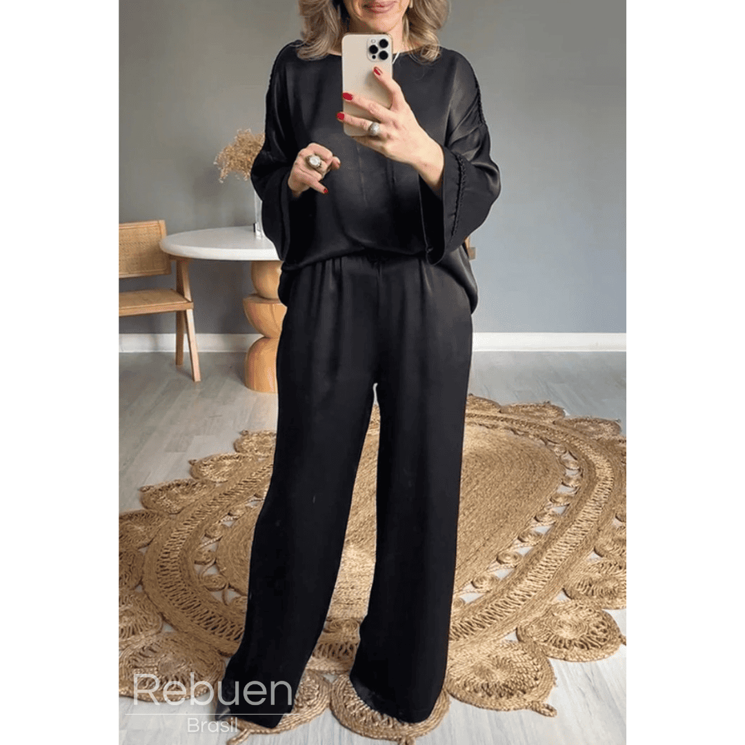 Conjunto Elegante Portofino - Sofisticação e Conforto Em Cetim