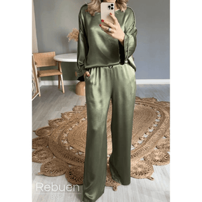 Conjunto Elegante Portofino - Sofisticação e Conforto Em Cetim