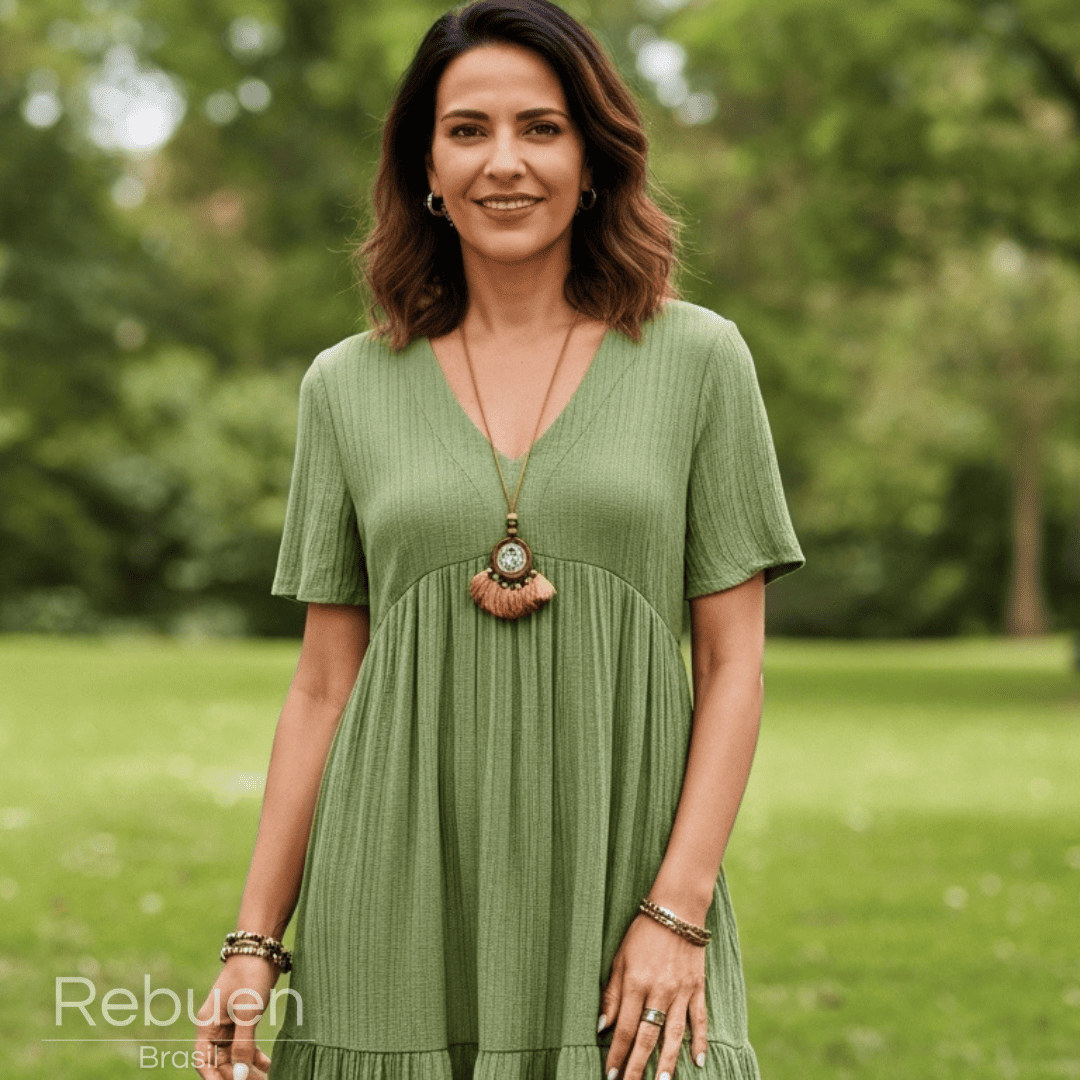 Vestido Nalira - Naturalidade que envolve e encanta