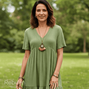 Vestido Nalira - Naturalidade que envolve e encanta