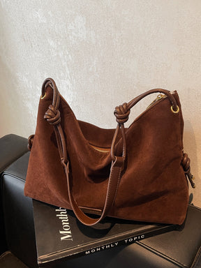 Bolso grande de camurça