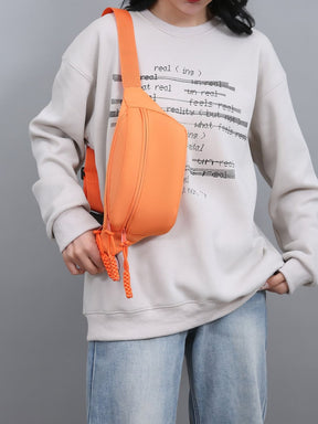 Bolsa transversal de tecido Oxford com alça ajustável