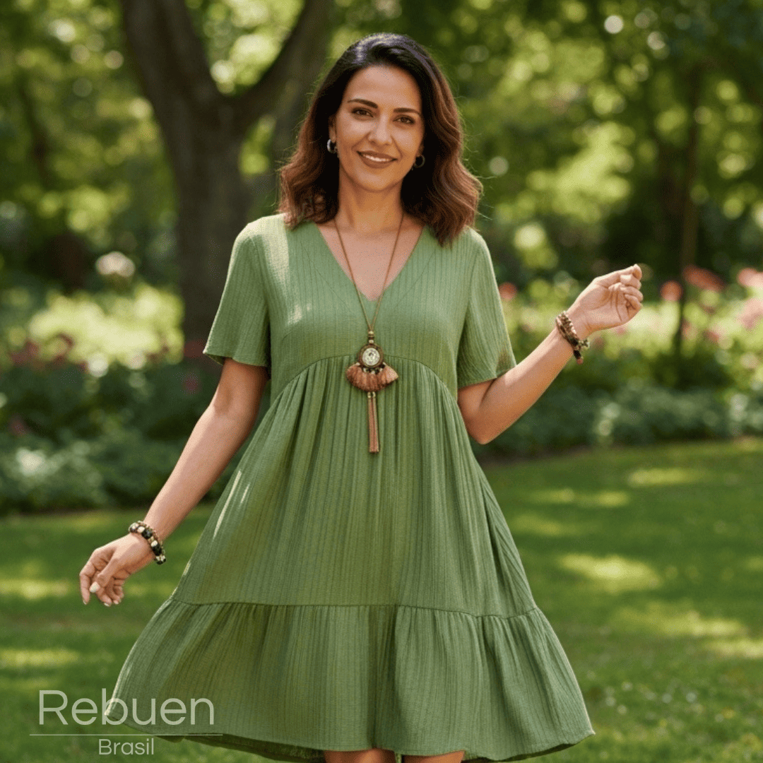 Vestido Nalira - Naturalidade que envolve e encanta