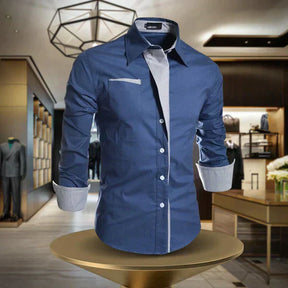 Elegante camisa de algodão para homem