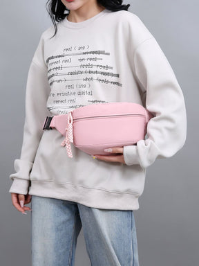 Bolsa transversal de tecido Oxford com alça ajustável
