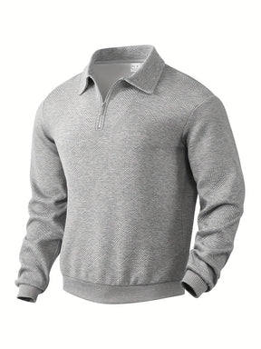 Theon - Jersey vintage com zíper e design geométrico