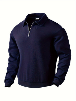 Theon - Jersey vintage com zíper e design geométrico