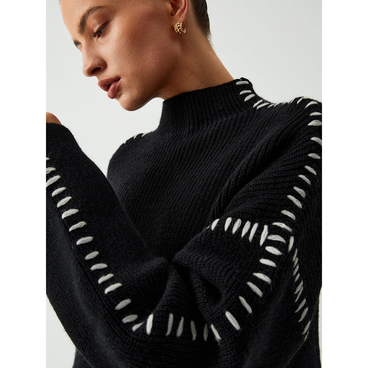 Helga - Jersey de ponto preto