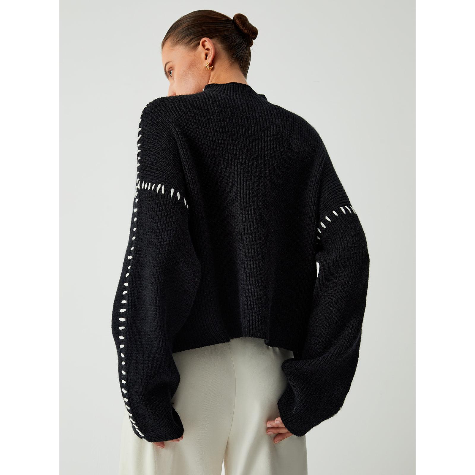 Helga - Jersey de ponto preto