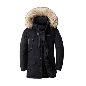 Julio - Jaqueta de inverno com capuz de comprimento médio
