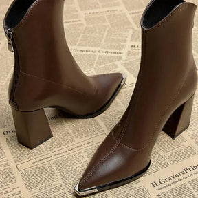 Darcie - Botas de salto alto e fechamento de zíper