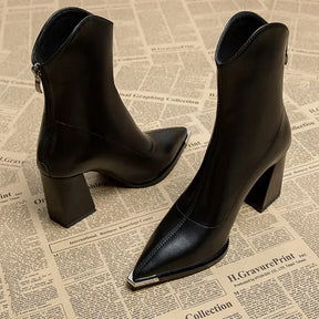 Darcie - Botas de salto alto e fechamento de zíper