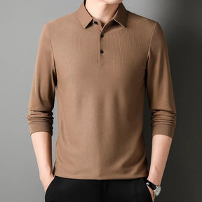 Elegante top de manga longa para homem