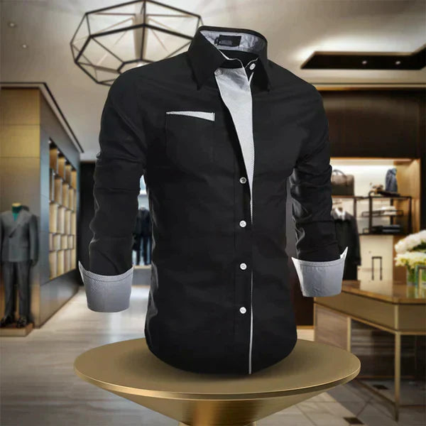 Elegante camisa de algodão para homem