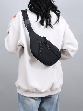 Bolsa transversal de tecido Oxford com alça ajustável