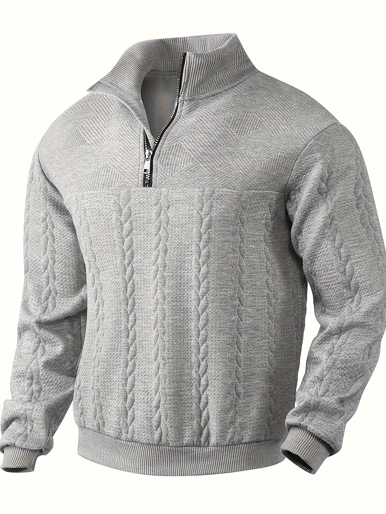 Eiran - Suéter vintage masculino com zíper