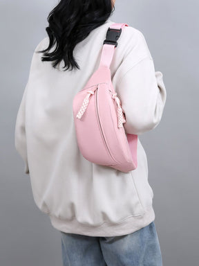 Bolsa transversal de tecido Oxford com alça ajustável