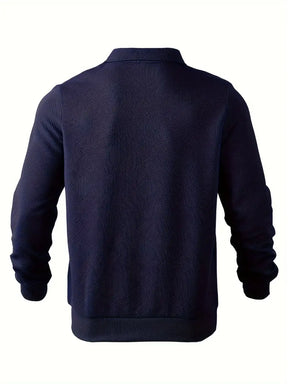 Theon - Jersey vintage com zíper e design geométrico