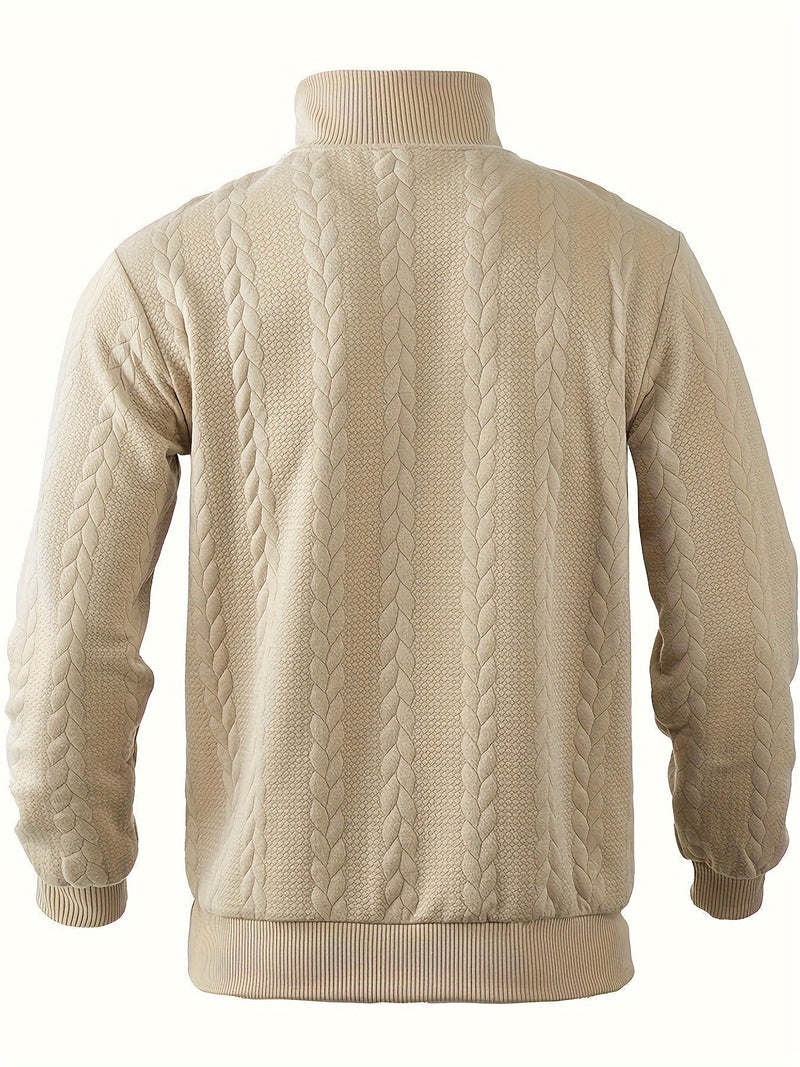 Eiran - Suéter vintage masculino com zíper