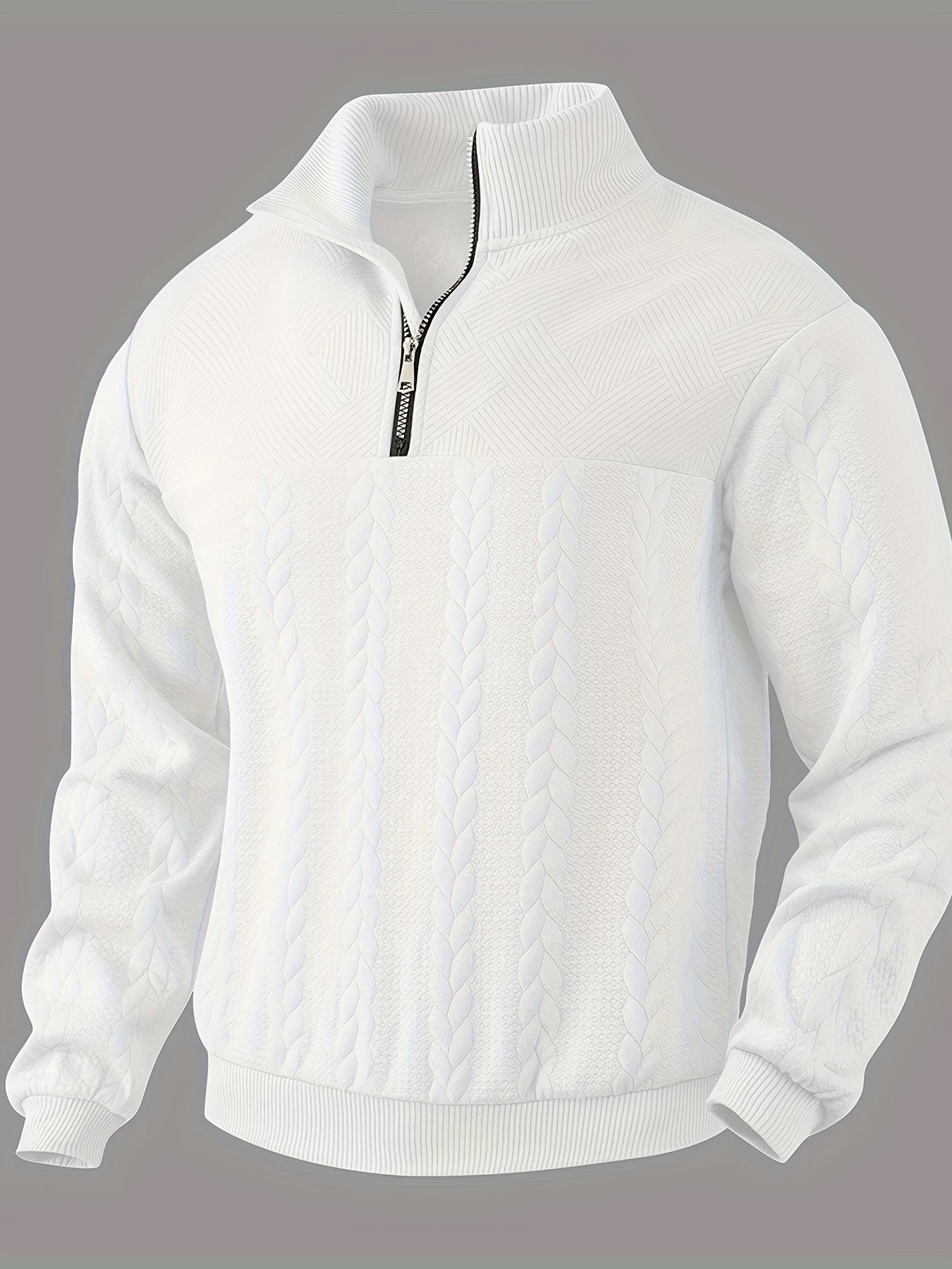 Eiran - Suéter vintage masculino com zíper