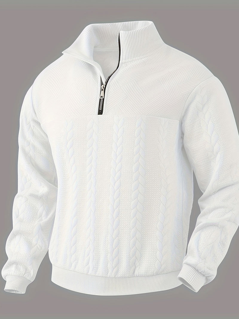 Eiran - Suéter vintage masculino com zíper
