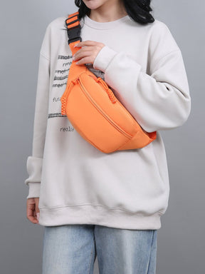 Bolsa transversal de tecido Oxford com alça ajustável