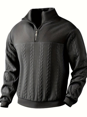 Eiran - Suéter vintage masculino com zíper
