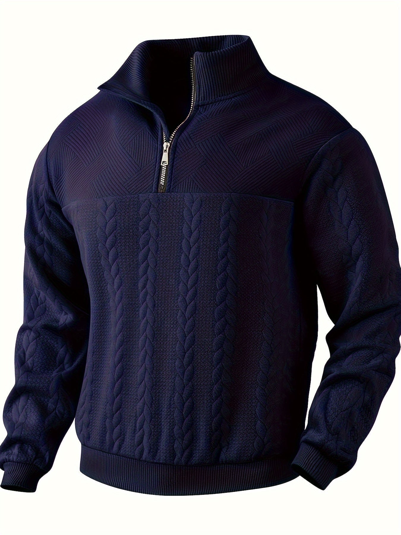 Eiran - Suéter vintage masculino com zíper
