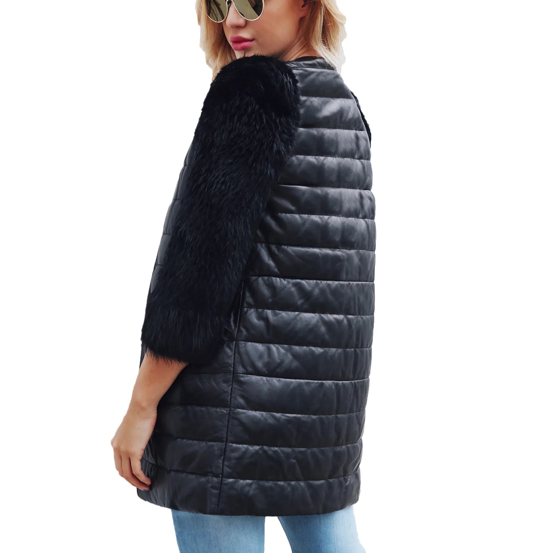 Nora - Jaqueta de inverno de PU sintético para mulher