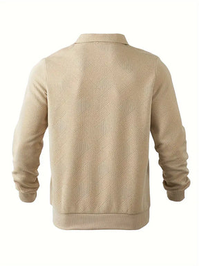 Theon - Jersey vintage com zíper e design geométrico